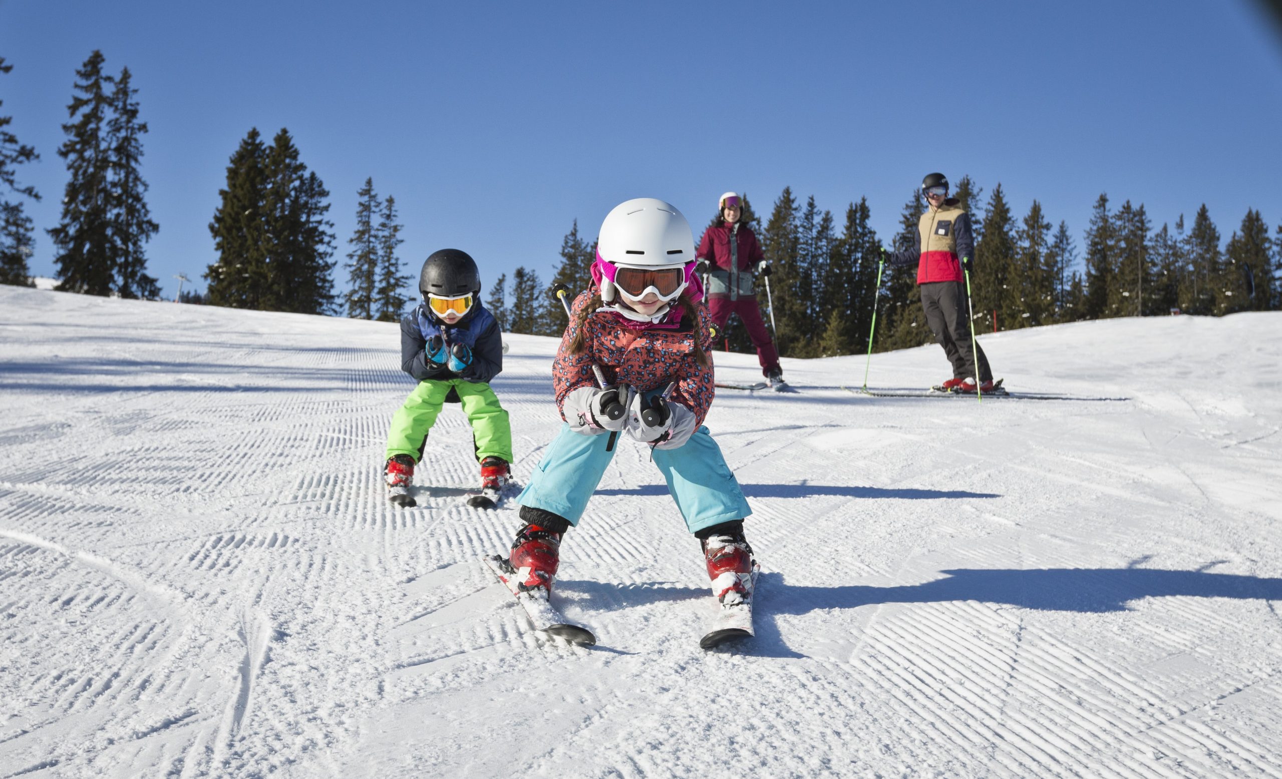 Kinder Skifahren Saalfelden Leogang