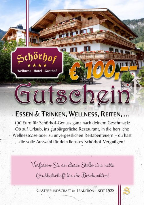 100 Euro Gutschein Schörhof